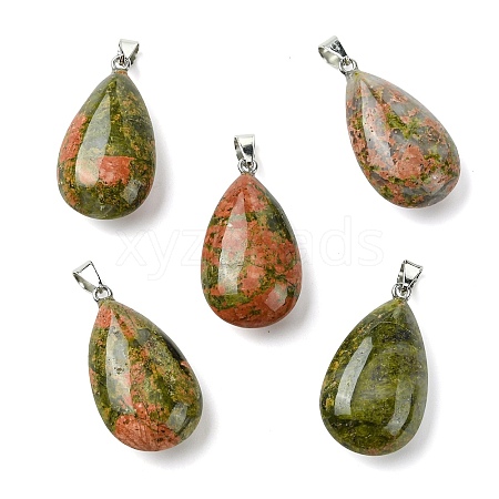 Natural Unakite Pendants GG-K002-09I-1