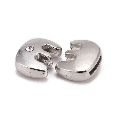Letter Slider Beads for Watch Band Bracelet Making ALRI-O012-E-NR-1