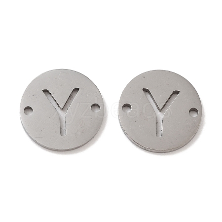 Non-Tarnish 201 Stainless Steel Hollow Flat Round Links FIND-R149-03Y-P-1