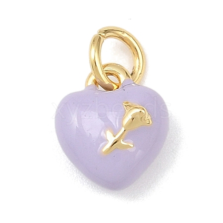 Brass Enamel Charms KK-P339-25G-04-1