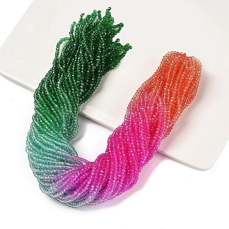 Transparent Painted Glass Beads Strands LS-DGLA-A034-T1mm-A03-1