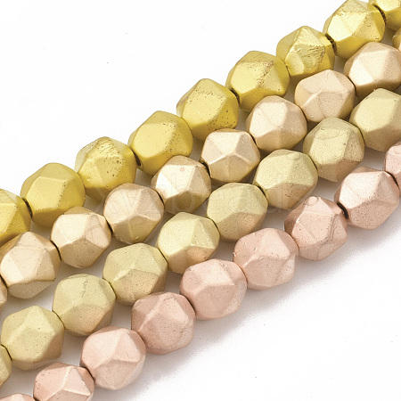Electroplate Non-magnetic Synthetic Hematite Beads Strands G-T114-26C-1