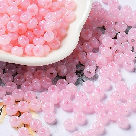 Imitation Jade Glass Seed Beads SEED-Z001-A-A10-1