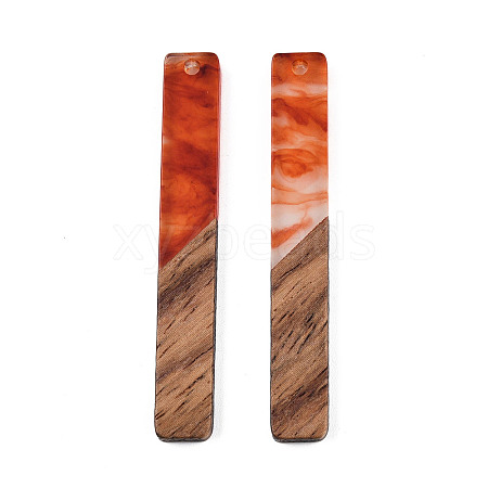 Opaque Resin & Walnut Wood Big Pendants RESI-TAC0017-04A-1