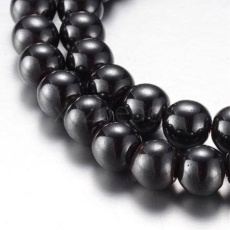 Magnetic Synthetic Hematite Bead Strands G-A165A-8mm-1
