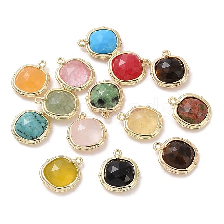 Natural & Synthetic Mixed Gemstone Pendants G-G012-09D-1