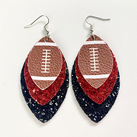 Synthetic Leather Dangle Earrings FS-WG9193E-01-1