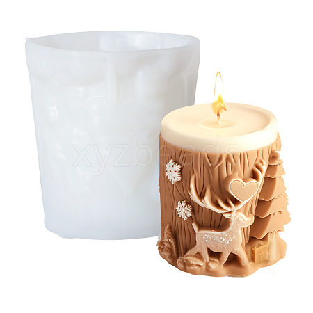 Christmas DIY Silicone Candle Molds AJEW-U014-02A-1