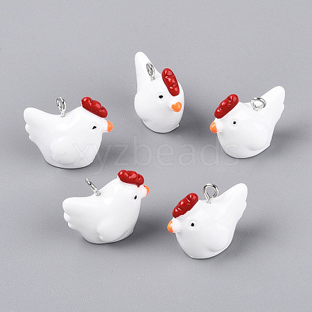 Opaque Resin Pendants X-RESI-S356-068-1