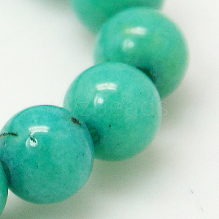 Natural Mashan Jade Round Beads Strands G-D263-4mm-XS15-1