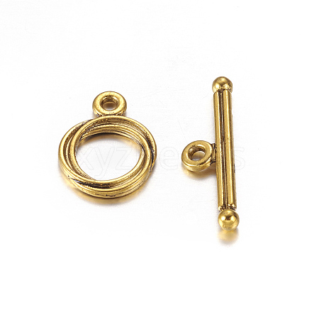 Tibetan Style Toggle Clasps LS-GLF0539Y-NF-1