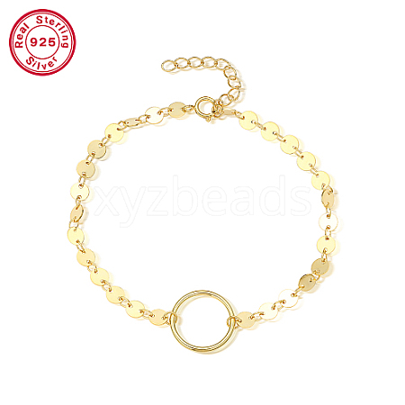 925 Sterling Silver Ring Link Bracelets EN4522-3-1