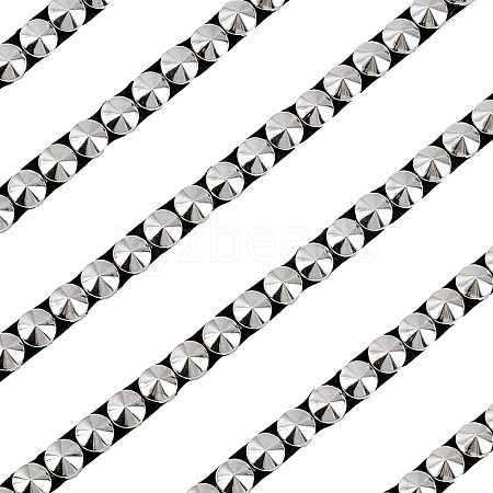 2.5 Yards Hot Fix 304 Stainless Steel Spike Stud Nailhead Trim DIY-FG0003-32-1