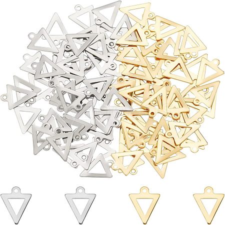 100Pcs 2 Colors 201 Stainless Steel Charms STAS-UN0030-50-1