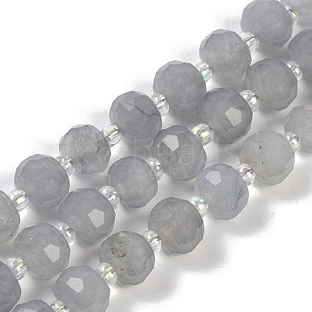 Natural Grey Agate Beads Strands G-H057-A11-01-1