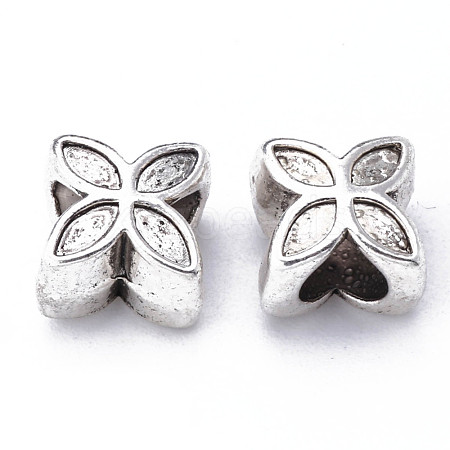 Tibetan Style Alloy European Beads TIBE-S319-127AS-RS-1