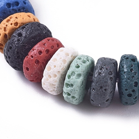 Natural Lava Rock Beads Strands X-G-L546-B-01-1