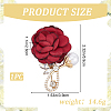 Cloth Flower Brooch JEWB-WH20001-03B-2