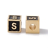 Rack Plating Brass Enamel Beads KK-B060-04G-01S-1