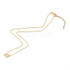 Brass Initial Pendant Necklaces NJEW-JN03330-02-2