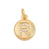 Brass Micro Pave Clear Cubic Zirconia Charms CU-CBA56CE-12G-R-1