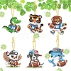 DIY Diamond Painting Animal & Rugby Keychain Kits PW-WG74B58-01-1