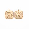 Brass Micro Pave Clear Cubic Zirconia Pendants KK-S356-745-1