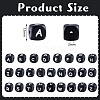 20Pcs Black Cube Letter Silicone Beads 12x12x12mm Square Dice Alphabet Beads with 2mm Hole Spacer Loose Letter Beads for Bracelet Necklace Jewelry Making JX433T-2