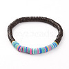 Polymer Clay Heishi Beads Stretch Bracelets BJEW-JB05811-03-1