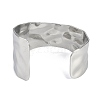 304 Stainless Steel Textured Cuff Bangles for Women BJEW-Z077-02P-3