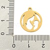 Ion Plating(IP) 201 Stainless Steel Pendants STAS-M015-26G-3