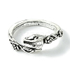 Snake Alloy Open Cuff Rings RJEW-K275-54AS-2