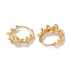 Twist Ring Brass Hoop Earrings for Women EJEW-B056-17G-2