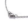 304 Stainless Steel Pendant Necklaces NJEW-E141-33-5