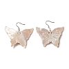 Natural Shell Butterfly Dangle Earrings with 925 Sterling Silver Pin for Women EJEW-G287-01-2