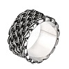 Knitted Textured 304 Stainless Steel Finger Rings FS-WG9203F-03-2