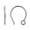 Rhodium Plated Sterling Silver Earring Hooks X-STER-N0001-028-2