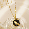 Stylish Stainless Steel Enamel Enamel Pendant Necklaces ZI7036-3-1