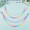 2Pcs 2 Colors Resin Double Layer Chain Belts for Pants AJEW-GF0011-20A-3