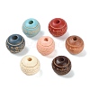 Painted Natural Wood Beads X-WOOD-N006-02A-M-1