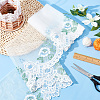 Polyester Flower Lace Trim Ribbon OCOR-WH0073-70-4