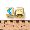 Rack Plating Brass Micro Pave Cubic Zirconia Beads KK-P268-01G-12-2