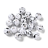 Printed Opaque Acrylic Round Beads LS-ACRP-P001-01B-01-1