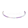 Glass Seed & Plastic Imitation Pearl Beaded Necklace NJEW-JN04377-5
