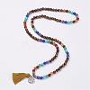 Natural Gemstone Beads Necklaces NJEW-F147-B-2