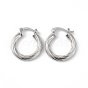 Brass Grooved Ring Hoop Earrings for Women EJEW-L234-087P-1