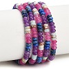 Gradient Color Natural Dyed White Jade & Lapis Lazuli & Synthetic Shoushan Stone Beads Strands GG-CBA1E0E-01C-2