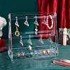   1 Set Transparent Acrylic Earring Display Stands EDIS-PH0001-24C-2