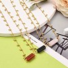 Natural & Synthetic Gemstone Column Pendant Necklaces NJEW-JN03172-2