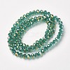 Electroplate Transparent Glass Beads Strands EGLA-A034-T6mm-T05-2